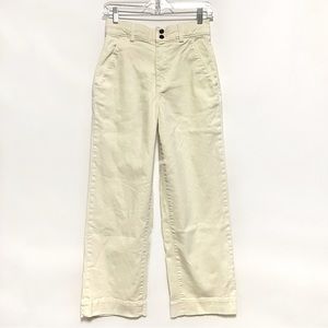 Everlane High Rise Wide Leg Jeans in Bone- Size 2